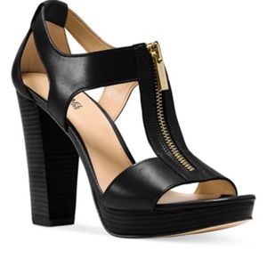 Michael Kors 4” black heels with a 1” platform.